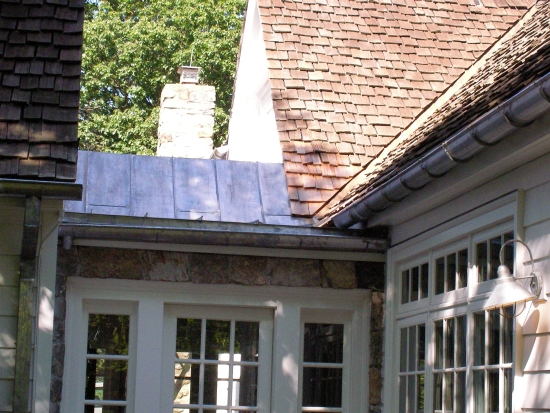 AZ Best Roofing self-sustainable  1/2 round copper gutters and leaders North Salem NY 